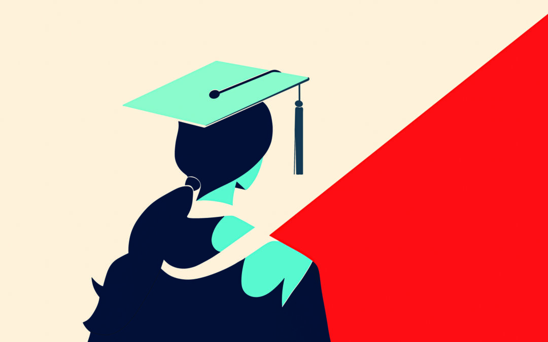 Abstract picture of a college grad