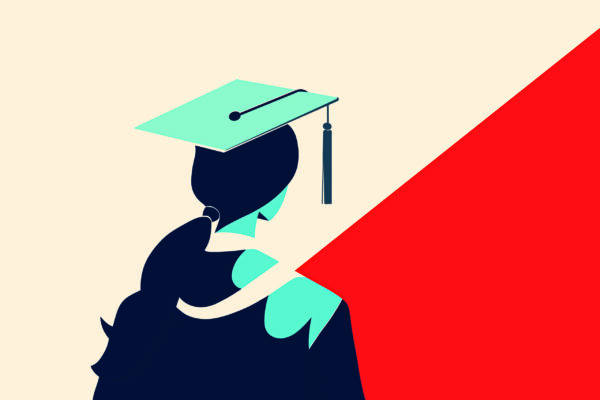 Abstract picture of a college grad