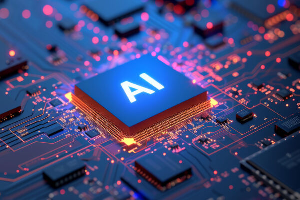 AI chip on a motherboard
